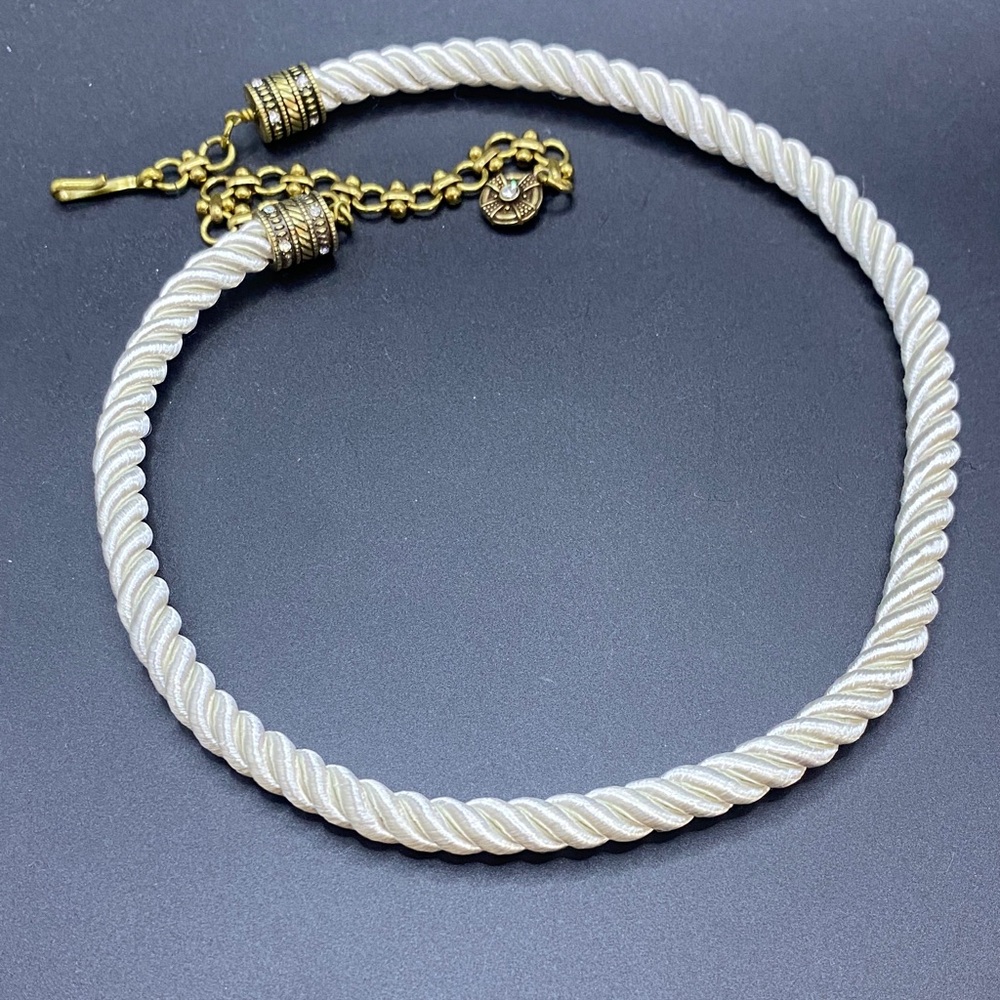 Heidi Daus Cream and Gold Twisted Necklace